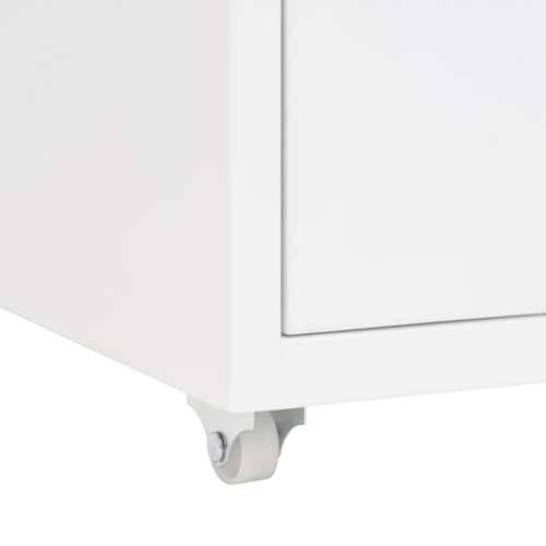 Mobilni ormarić za spise bijeli 28 x 41 x 69 cm metalni - Bijela 1 6 ladica Cijena