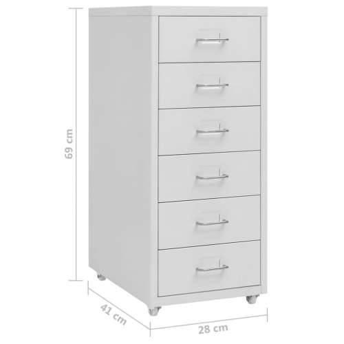 Mobilni ormarić za spise sivi 28 x 41 x 69 cm metalni Cijena