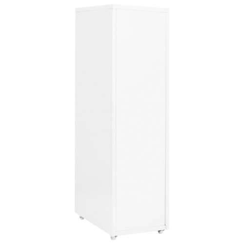 Mobilni ormarić za spise bijeli 28 x 41 x 109  cm metalni - Bijela 1 8 ladica Cijena