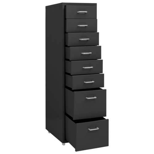 Mobilni ormarić za spise antracit 28 x 41 x 109  cm metalni - Antracit 1 8 ladica Cijena