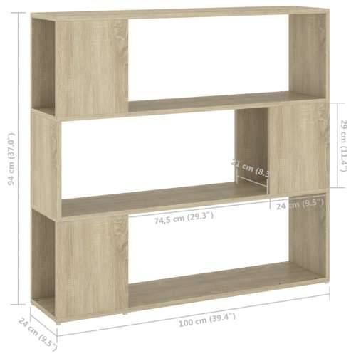 Ormarić za knjige / Paravan - Sobna pregrada boja hrasta 100 x 24 x 94 cm - sonoma hrast 100 x 24 x 94 cm 1 Cijena