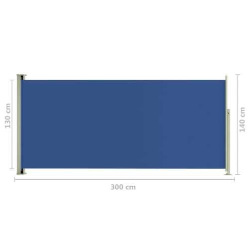 Uvlačiva bočna tenda za terasu 140 x 300 cm plava Cijena