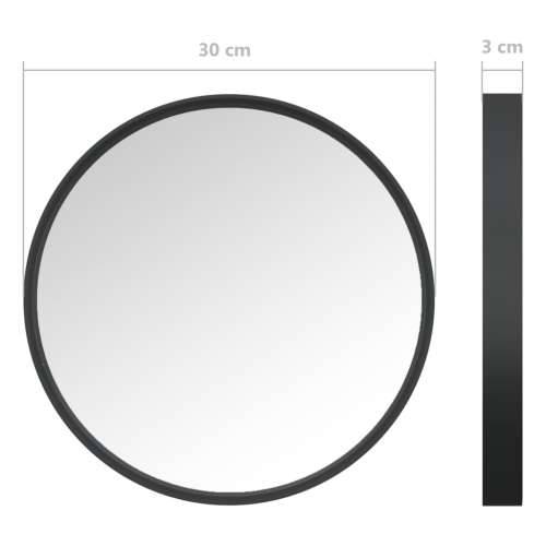 Zidno ogledalo crno 30 cm Cijena