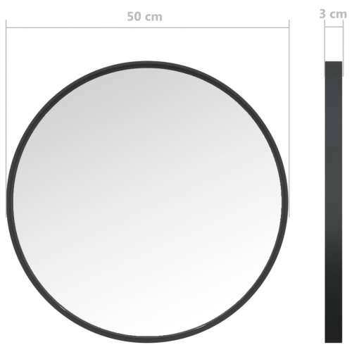 Zidno ogledalo crno 50 cm Cijena