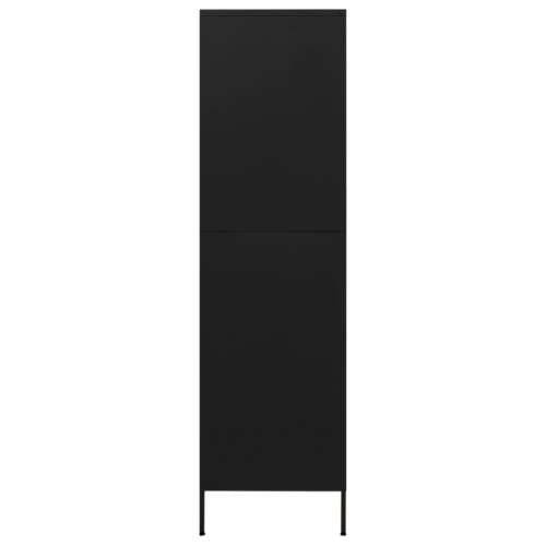 Ormar crni 90 x 50 x 180 cm čelični Cijena
