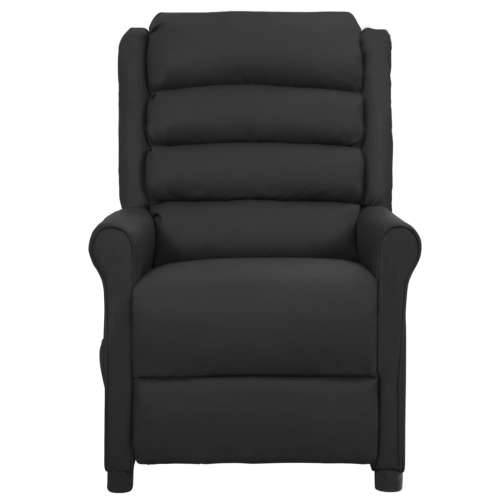 Masažna fotelja od umjetne kože crna Cijena