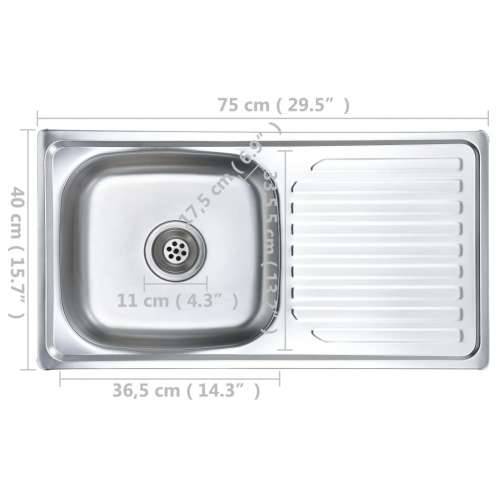 Kuhinjski sudoper s cjedilom i sifonom od nehrđajućeg čelika Cijena