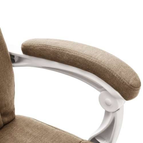 Masažna uredska stolica od tkanine smeđe-siva Cijena