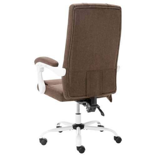 Masažna uredska stolica od tkanine smeđa Cijena
