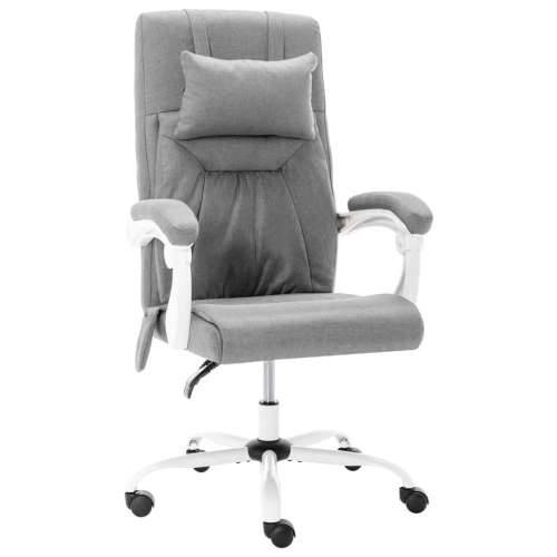 Masažna uredska stolica od tkanine siva