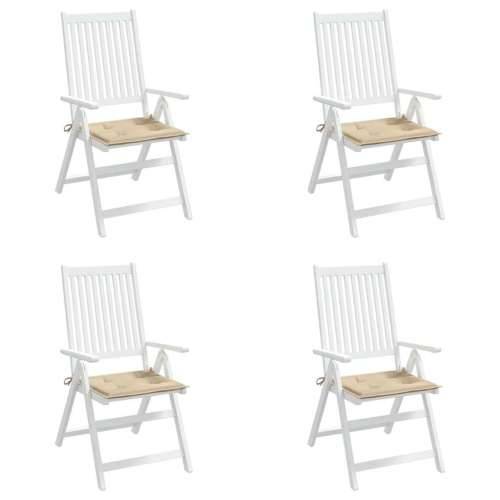 Jastuci za vrtne stolice 4 kom bež 50x50x4 cm od tkanine Oxford - Bež 50 x 50 x 3 cm 4 Cijena