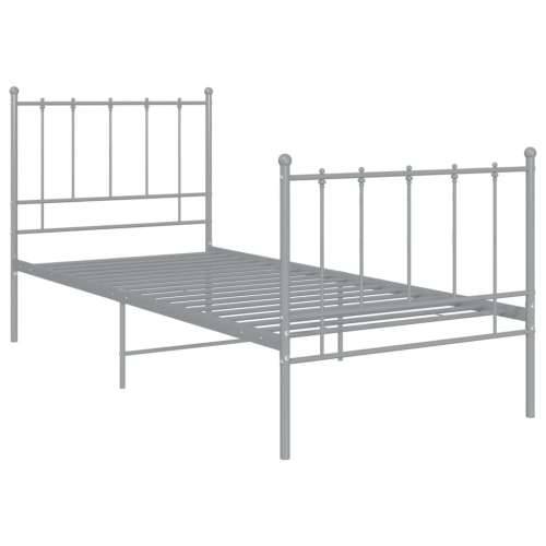 Okvir za krevet sivi metalni 100 x 200 cm Cijena