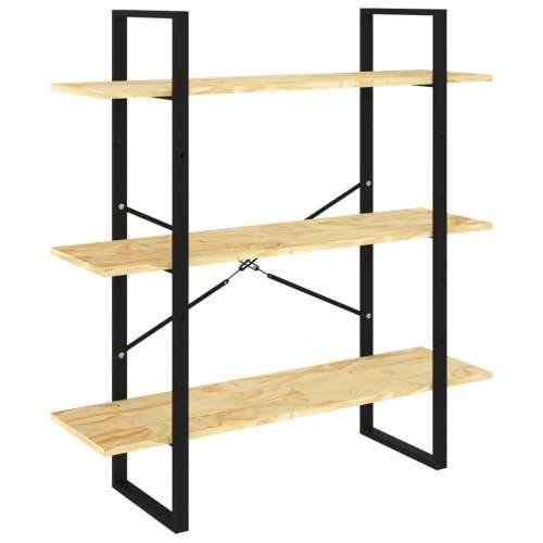 Ormarić za knjige s 3 razine 100 x 30 x 105 cm masivna borovina - Prirodna 1 105 cm Masivna borovina Cijena