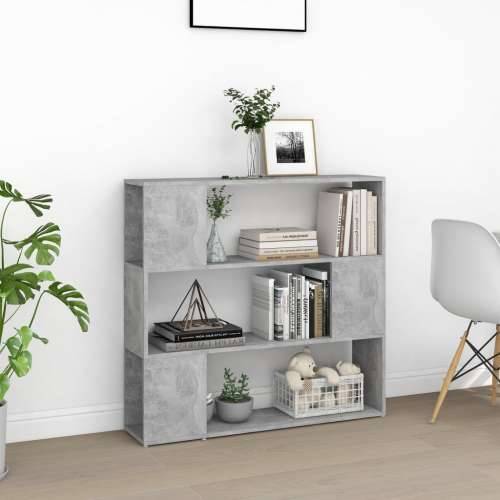 Ormarić za knjige / Paravan - Sobna pregrada boja betona 100 x 24 x 94 cm - Beton siva 100 x 24 x 94 cm 1 Cijena