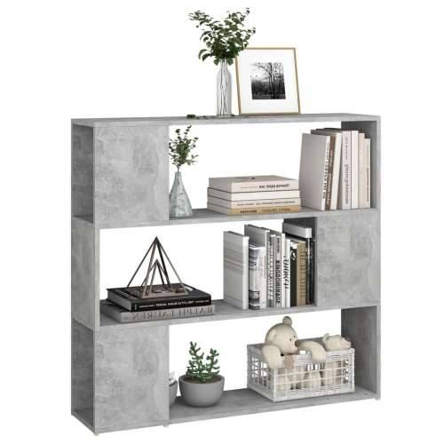 Ormarić za knjige / Paravan - Sobna pregrada boja betona 100 x 24 x 94 cm - Beton siva 100 x 24 x 94 cm 1 Cijena