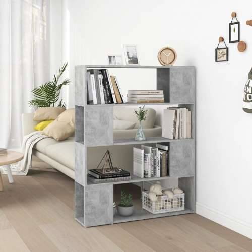 Ormarić za knjige / Paravan - Sobna pregrada boja betona 100x24x124 cm - Beton siva 1 100 x 24 x 124 cm Cijena