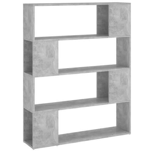 Ormarić za knjige / Paravan - Sobna pregrada boja betona 100x24x124 cm - Beton siva 1 100 x 24 x 124 cm Cijena