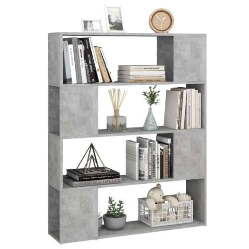 Ormarić za knjige / Paravan - Sobna pregrada boja betona 100x24x124 cm - Beton siva 100 x 24 x 124 cm 1 Cijena