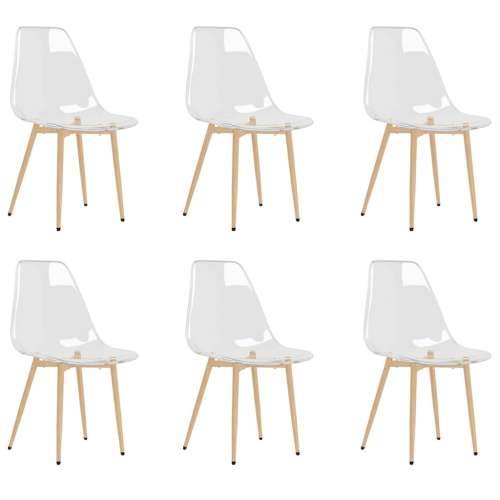 Blagovaonske stolice 6 kom prozirne PET Cijena