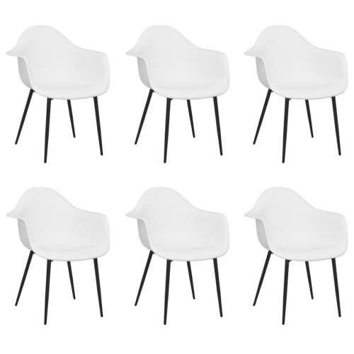 Blagovaonske stolice 6 kom bijele PP Cijena