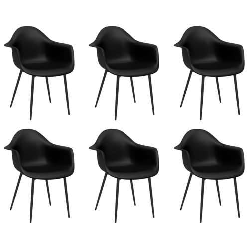 Blagovaonske stolice 6 kom crne PP Cijena