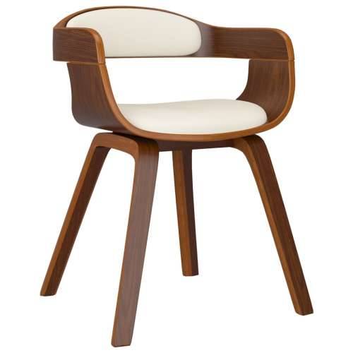 Blagovaonska stolica 2 kom krem savijeno drvo i umjetna koža Cijena