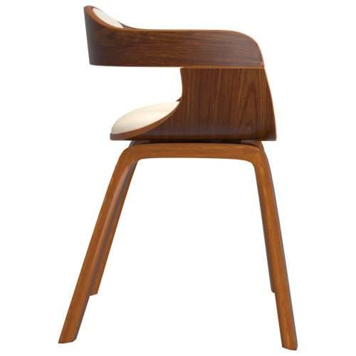 Blagovaonska stolica 4 kom krem savijeno drvo i umjetna koža Cijena