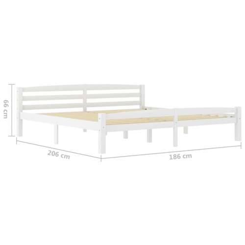 Okvir za krevet s 2 ladice bijeli 180 x 200 cm masivna borovina Cijena
