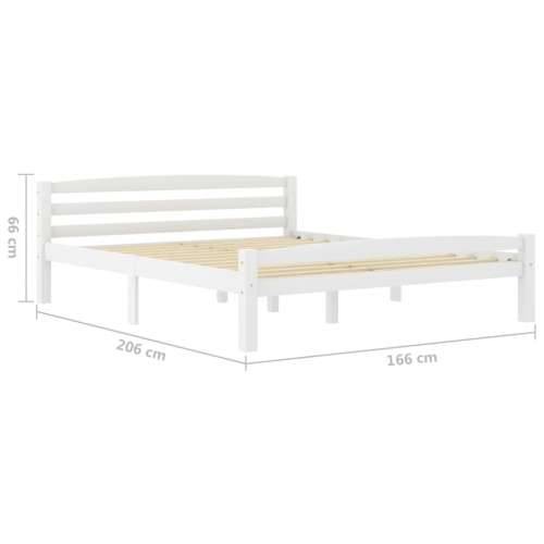 Okvir za krevet s 4 ladice bijeli 160 x 200 cm masivna borovina Cijena