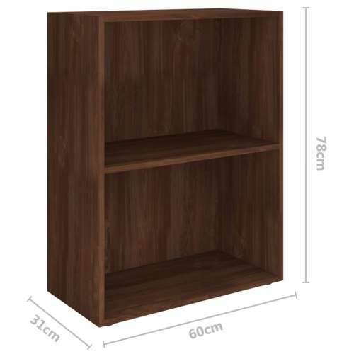 Polica za knjige od iverice 60 x 31 x 78 cm boja smeđeg hrasta Cijena