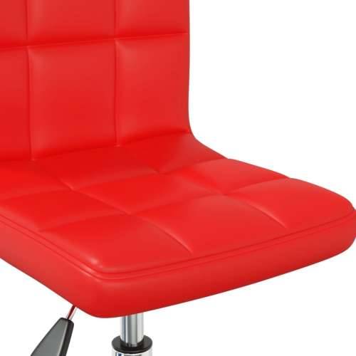 Okretne blagovaonske stolice od umjetne kože 2 kom crvene Cijena