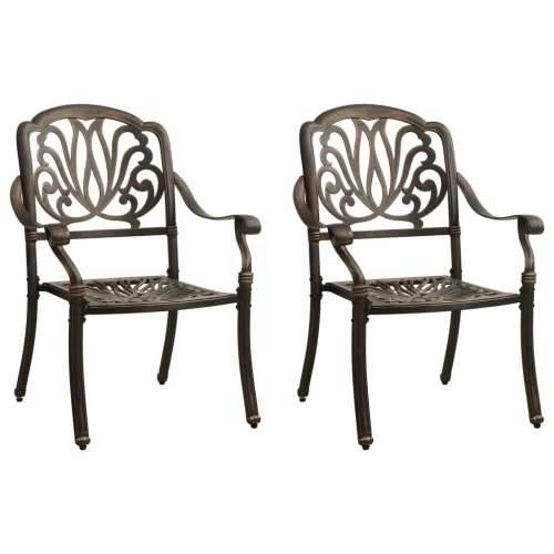 3-dijelni bistro set od lijevanog aluminija brončani Cijena