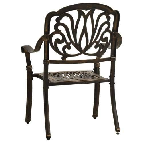 3-dijelni bistro set od lijevanog aluminija brončani Cijena