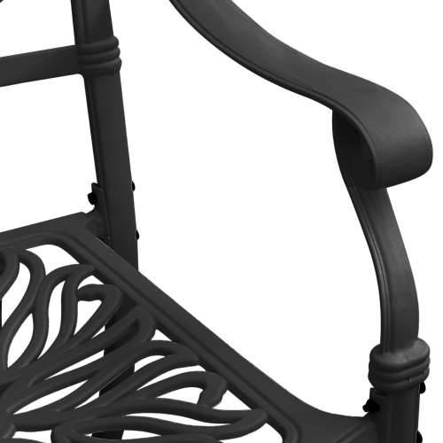 3-dijelni bistro set od lijevanog aluminija crni Cijena