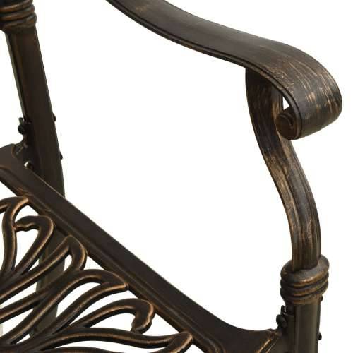 5-dijelni bistro set od lijevanog aluminija brončani Cijena