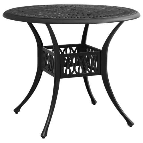 5-dijelni bistro set od lijevanog aluminija crni - Crna 4 Cijena