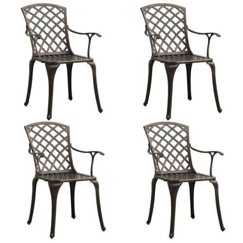 5-dijelni bistro set od lijevanog aluminija brončani Cijena