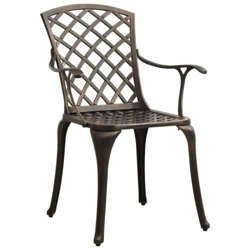 5-dijelni bistro set od lijevanog aluminija brončani Cijena
