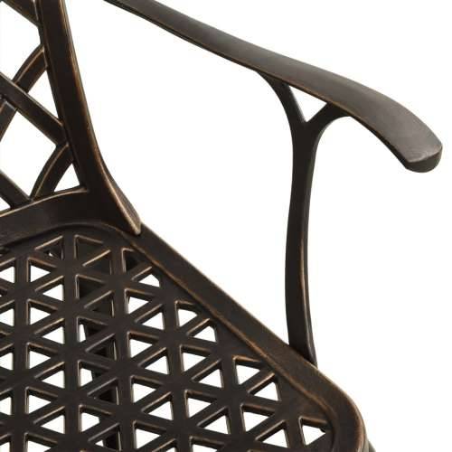 5-dijelni bistro set od lijevanog aluminija brončani Cijena