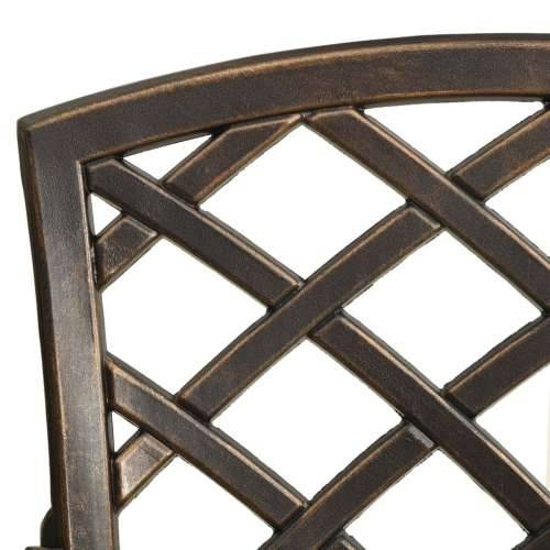 5-dijelni bistro set od lijevanog aluminija brončani Cijena