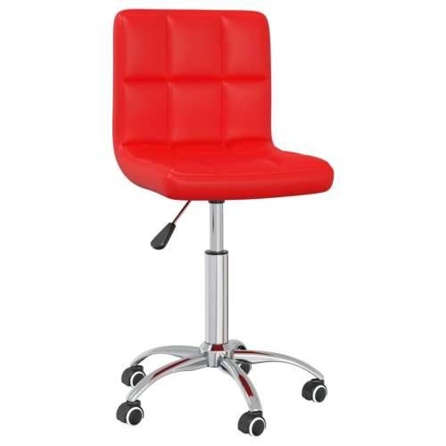 Okretna blagovaonska stolica od umjetne kože crvena