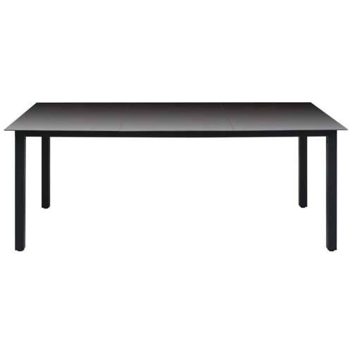 Vrtni stol crni 190 x 90 x 74 cm aluminijum i staklo Cijena