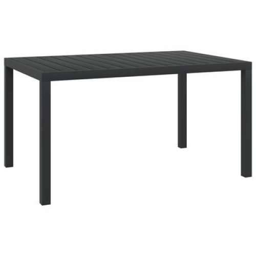 Vrtni stol crni 150 x 90 x 74 cm aluminijum i WPC Cijena