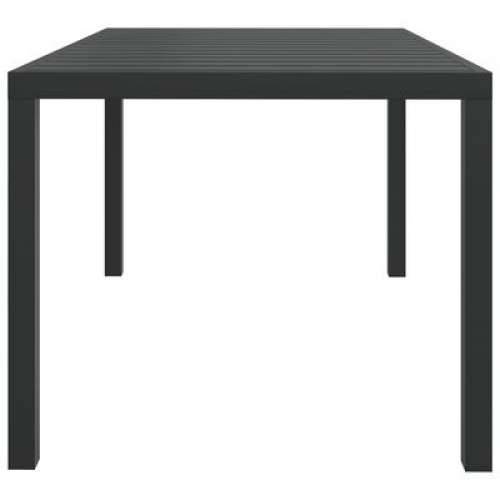 Vrtni stol crni 150 x 90 x 74 cm aluminijum i WPC Cijena