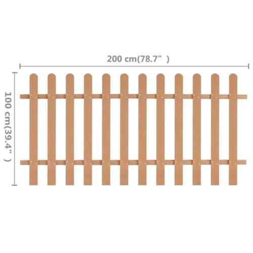 Ograda od kolaca WPC 200 x 100 cm - Smeđa 100 cm 1 Cijena
