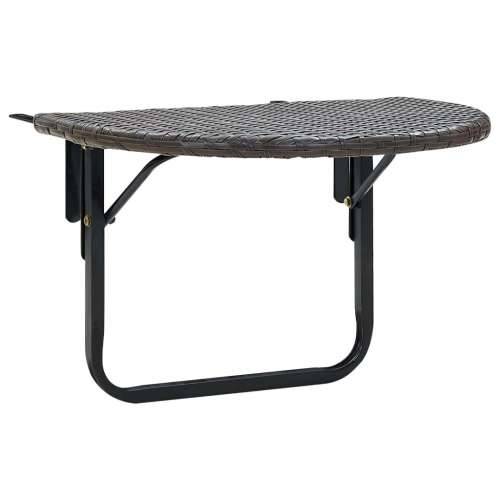 Balkonski stol smeđi 60 x 60 x 40 cm od poliratana Cijena