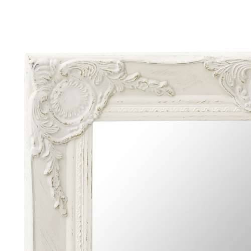 Zidno ogledalo u baroknom stilu 50 x 50 cm bijelo Cijena