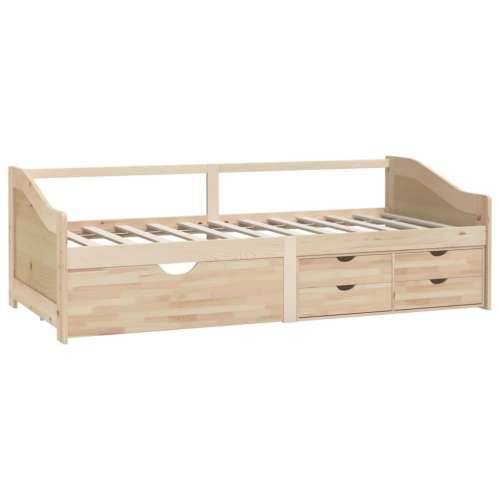 Trosjed / dnevni ležaj s ladicama 90x200 cm od masivne borovine Smeđa Cijena