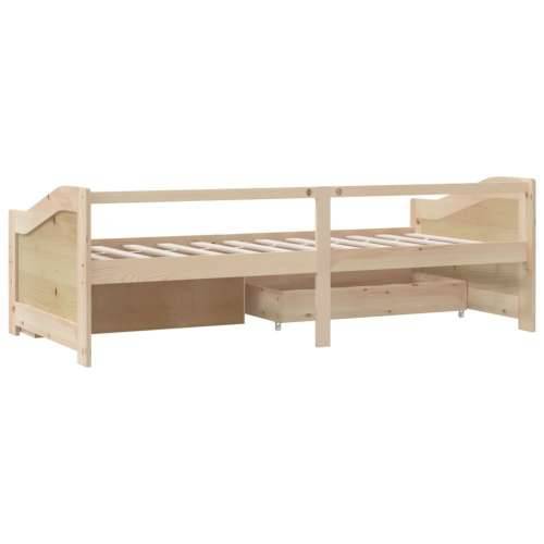 Trosjed / dnevni ležaj s ladicama 90x200 cm od masivne borovine Smeđa Cijena