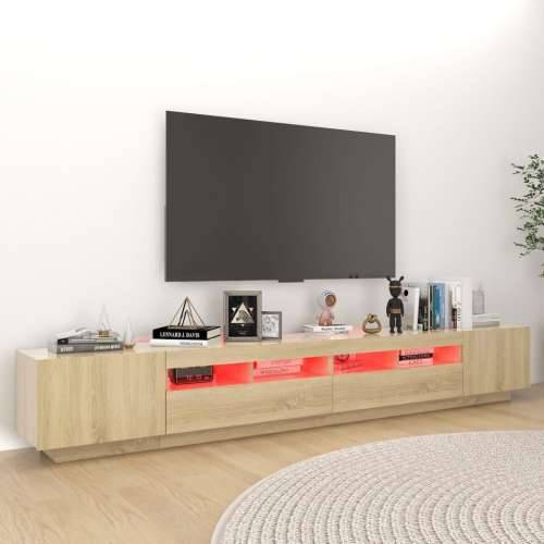 TV ormarić s LED svjetlima boja hrasta sonome 260 x 35 x 40 cm - sonoma hrast 1 Cijena
